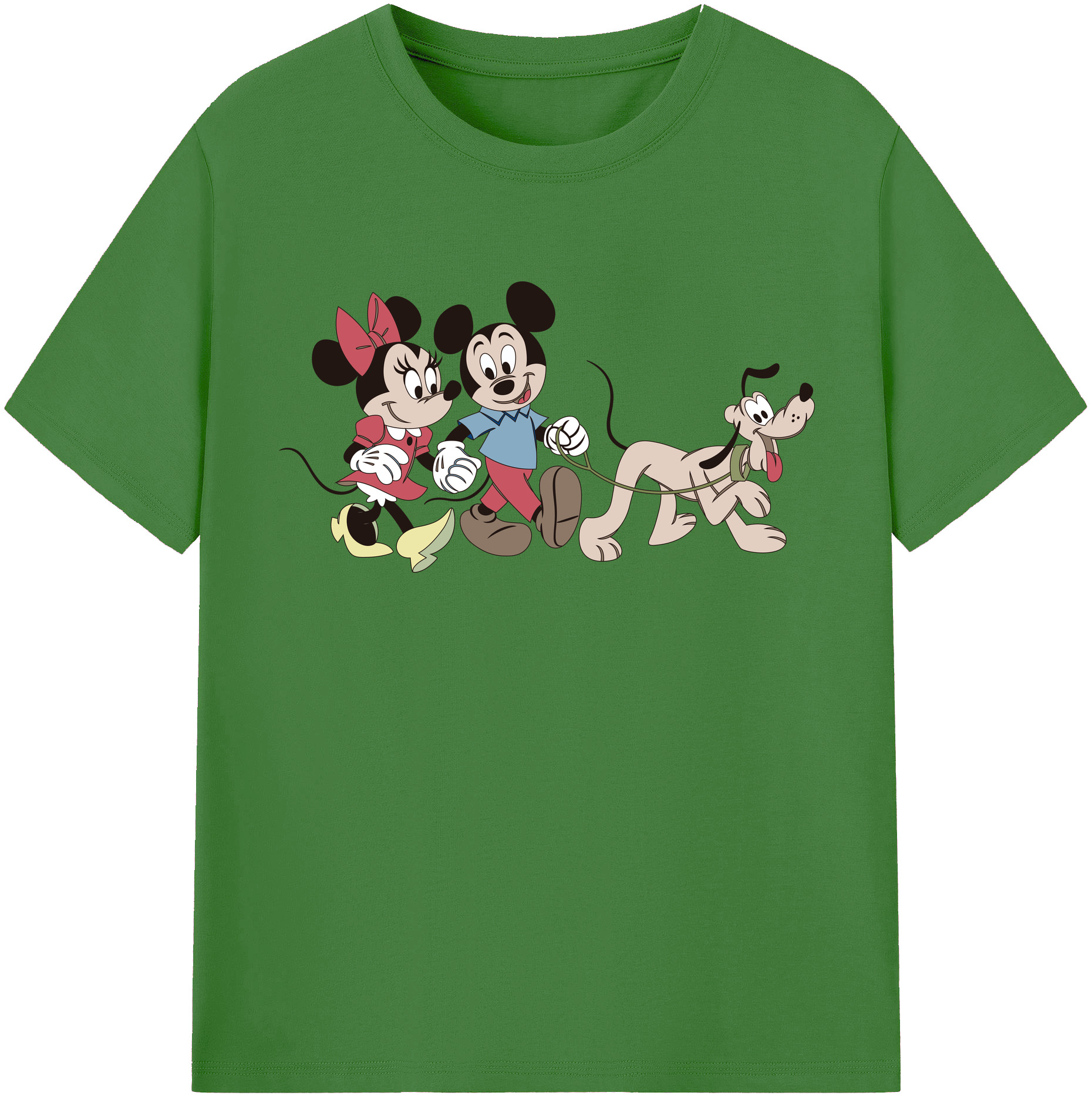 （画像用） ミッキーマウス Mickey Mouse レディースカジュアルプリントTシャツ（綿100％）